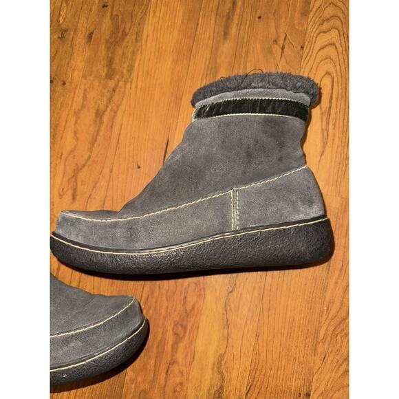 Lands End Boots Women's 7 B Fleece Lined Winter Ankle 176248 Black - Picture 3 of 6